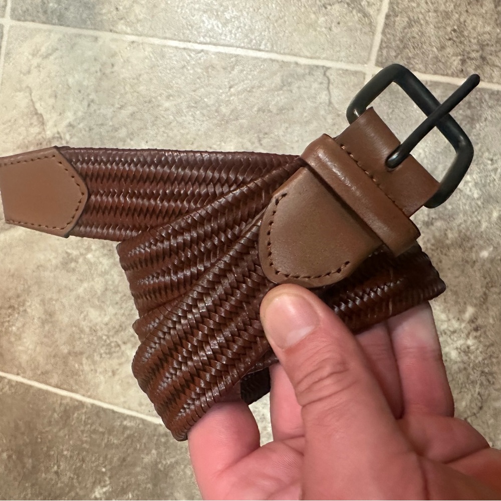 Brown Woven Men's Belt